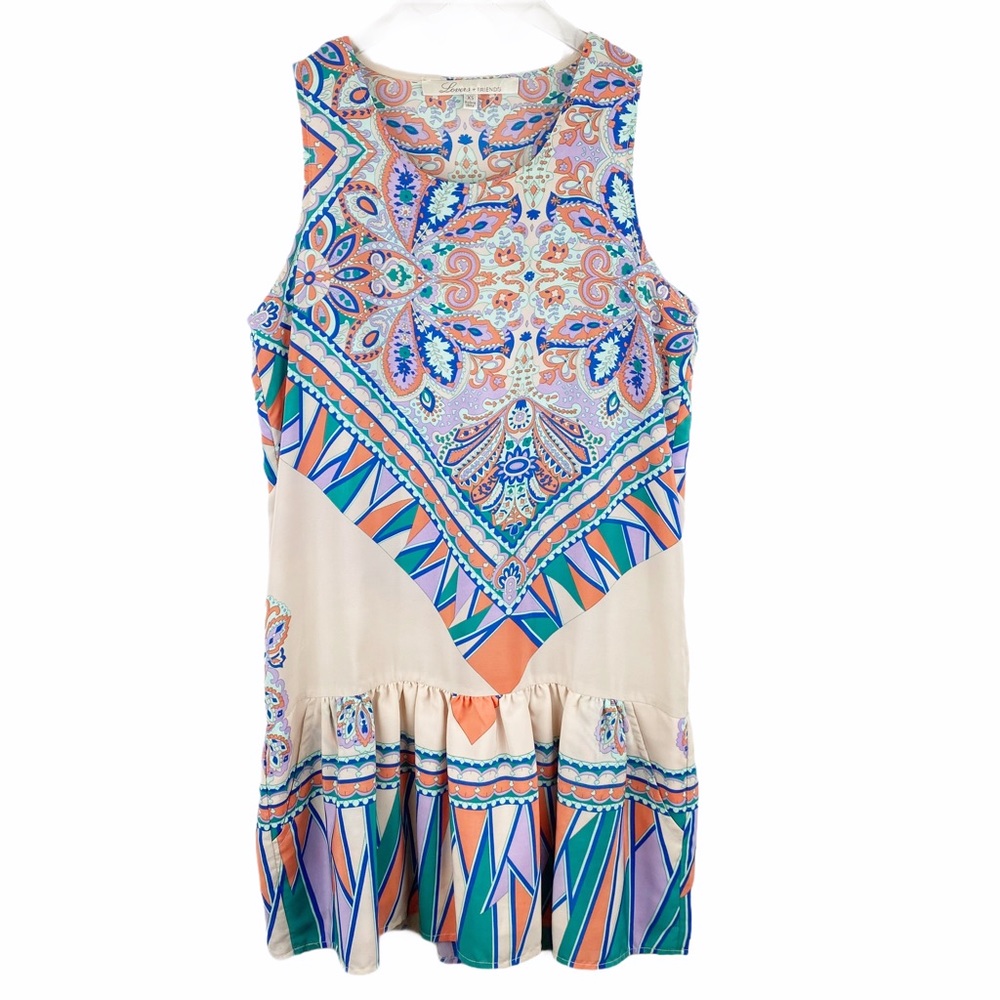 LOVERS & FRIENDS Multicolor Babydoll Dress XS - Picture 2 of 10